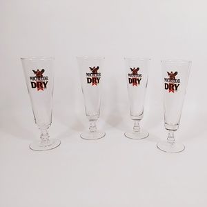 Michelob Dry Pilsner Glasses - Set of 4